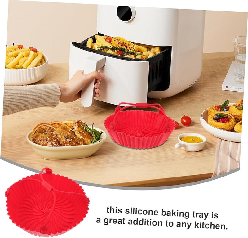 Cabilock Silicone Baking Pan Handles Reusable for Foodi Round Cooking Liner - Image 4
